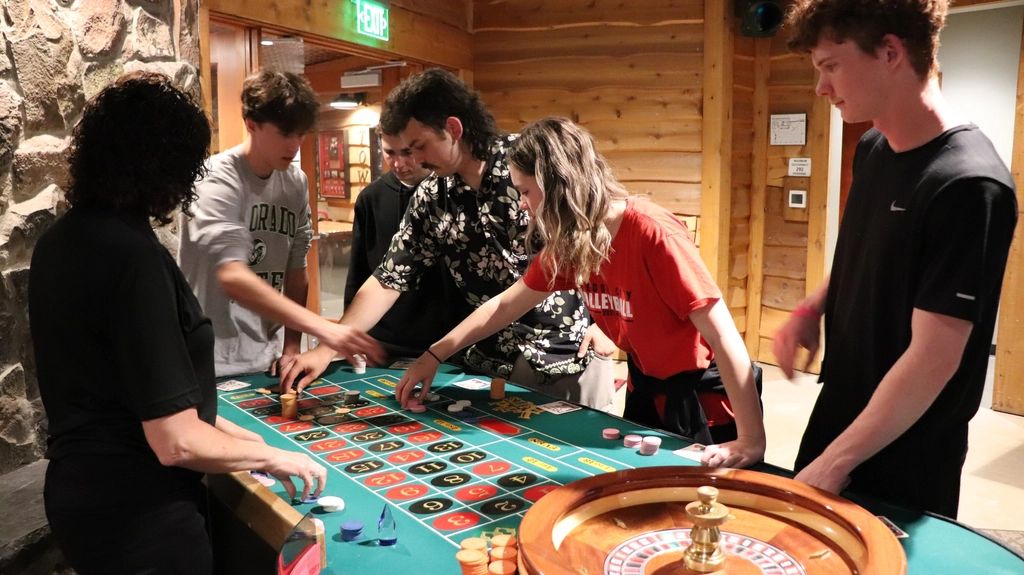 The gaming floor with machines and tables